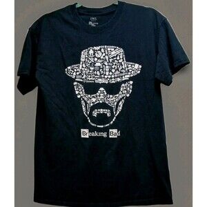 Breaking Bad Men’s M T-Shirt Black Heisenberg Face Graphic 2015 Tee